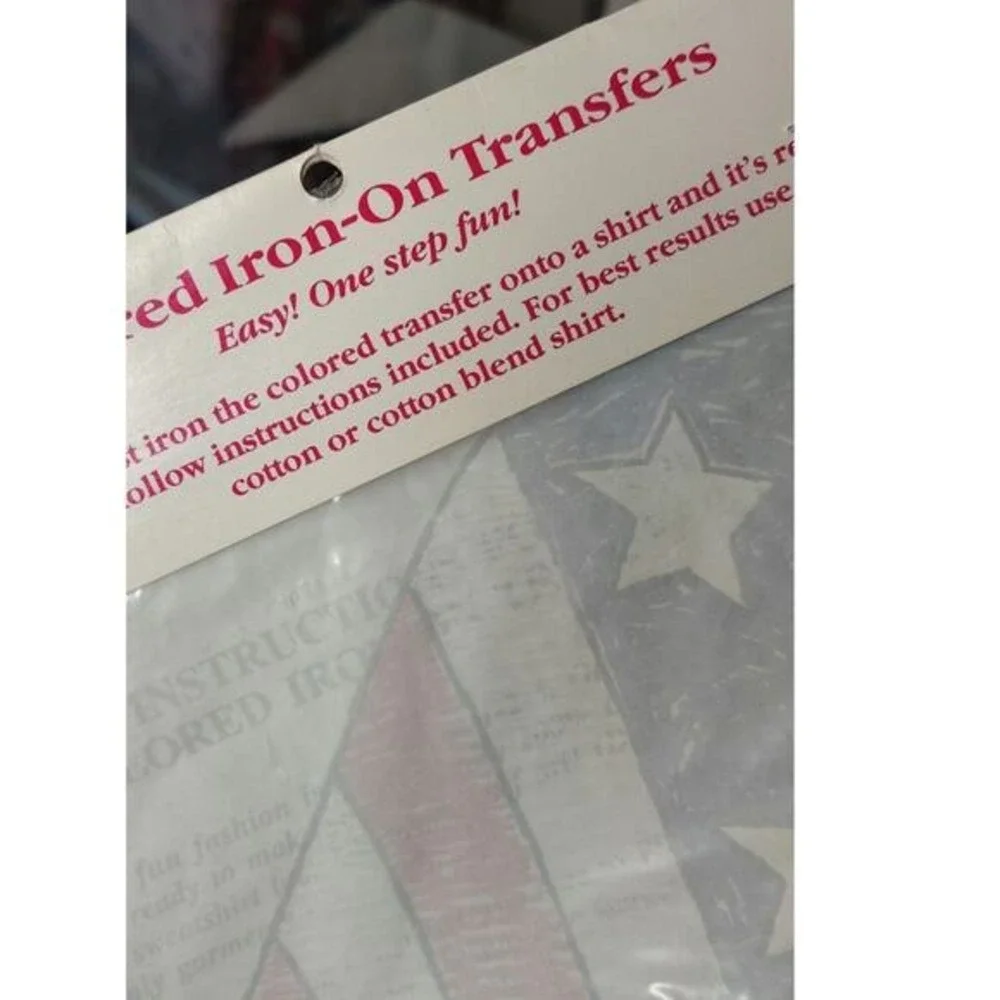 Gick‎ Publishing Americana Patriotic Flag Heart Shaped Iron On Transfer